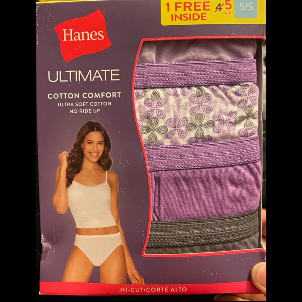 Hanes Ultimate Cotton Hi Cut Panty 5pk